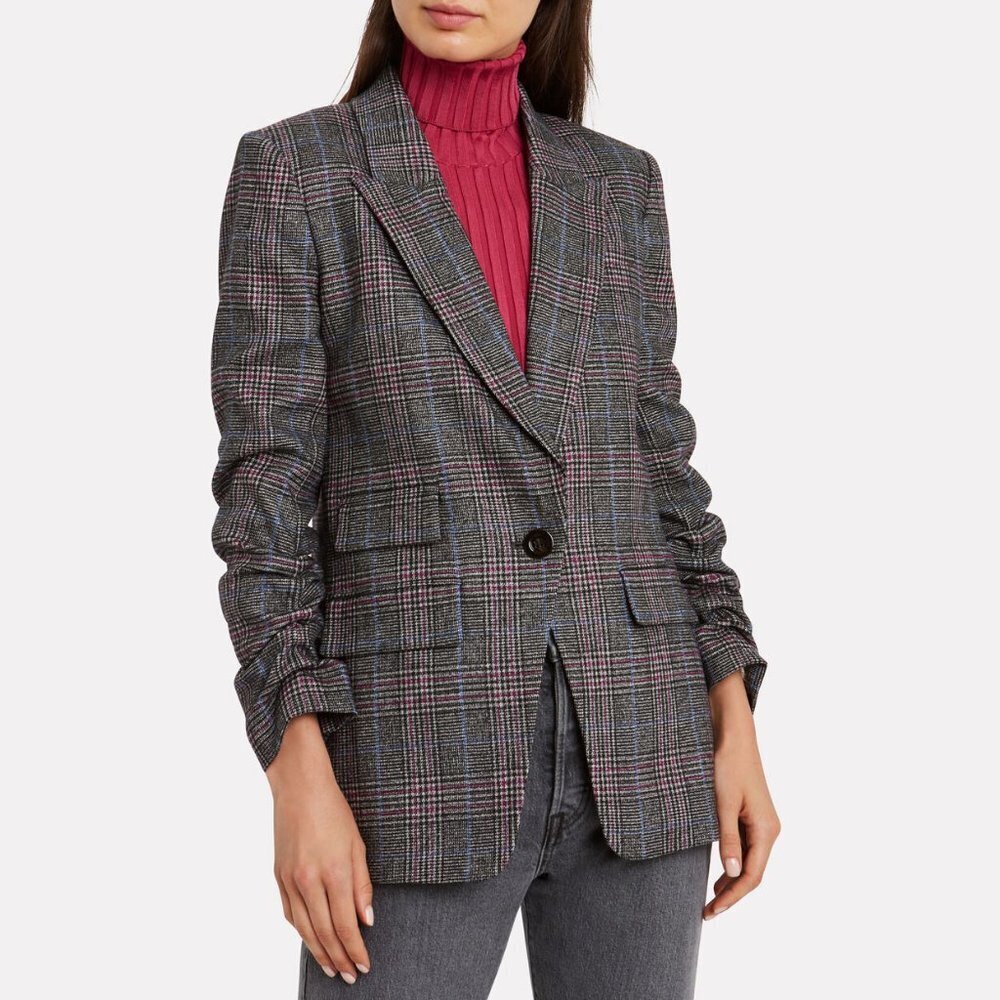 Veronica Beard Martel Dickey Jacket in Multi Plaid 6